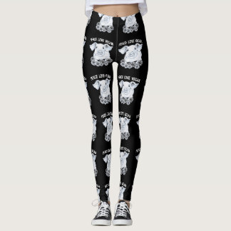 Peace Love Vegan Pig Leggings
