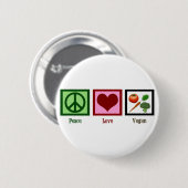 Peace Love Vegan Ronde Button 5,7 Cm (Voorkant /achterkant)