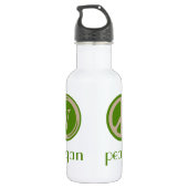 Peace Love Vegan Waterfles (Achterkant)