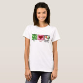 Peace Love Vegetarian T-shirt (Voorkant volledig)