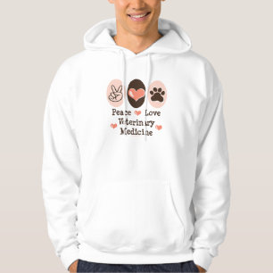 Peace Love Veterinary Medicinal Hooded Sweatshirt