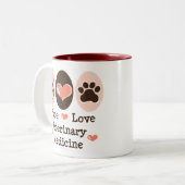 Peace Love Veterinary Medicine Mok (Voorkant links)