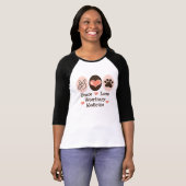 Peace Love Veterinary Medicine Raglan T shirt (Voorkant volledig)