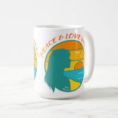 Peace & Love Vibes Koffiemok (Voorkant rechts)