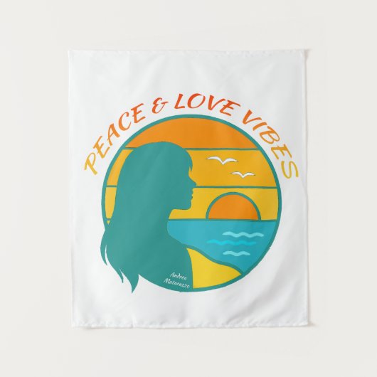 Peace & Love Vibes Wandkleed (Voorkant)