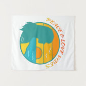 Peace & Love Vibes Wandkleed (Voorkant (horizontaal))