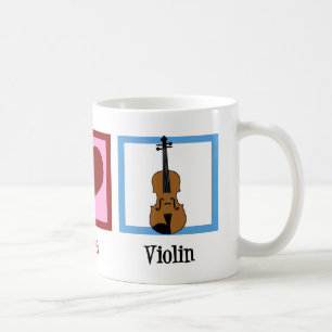 Peace Love Violin Cute Violinist Koffiemok