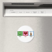 Peace Love Violin Magneet (Insitu (Vaatwasser))