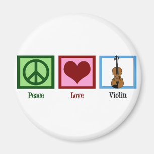 Peace Love Violin Magneet