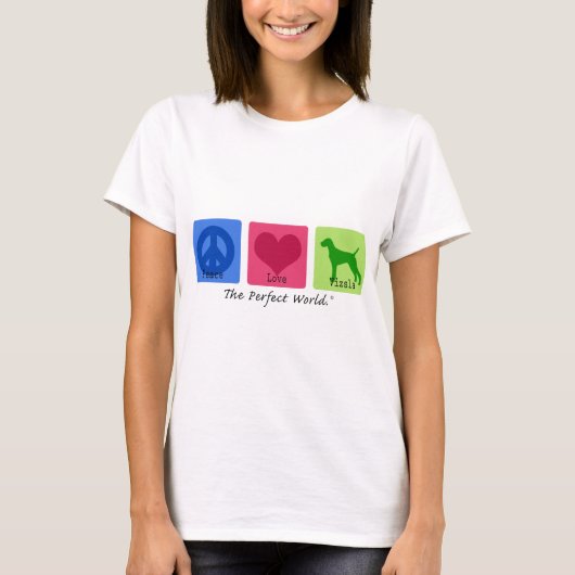 Peace Love Vizsla T-shirt (Voorkant)