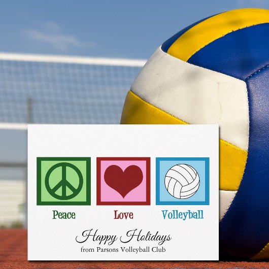 Peace Love Volleybal  Feestdagenkaart