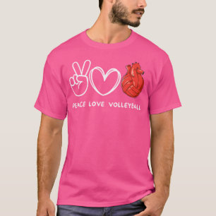 Peace Love Volleybal Liefhebber T-shirt