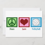 Peace Love Volleyball Feestdagenkaart (Voorkant)