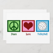 Peace Love Volleyball Feestdagenkaart (Voorkant / Achterkant)