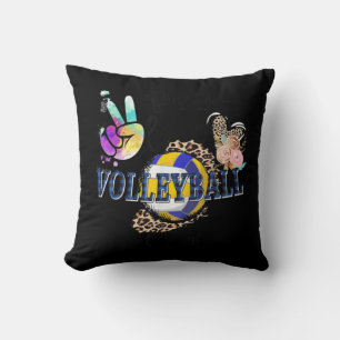 Peace Love Volleyball Gaga Life Ma Grandma Leopar Kussen