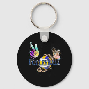 Peace Love Volleyball Grammy Life Ma Grandma Leop Sleutelhanger