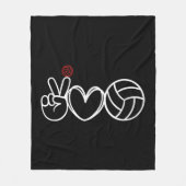 Peace Love Volleyball Player Graphic Fleece Deken (Voorkant)