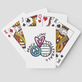 Peace Love Volleyball Pokerkaarten