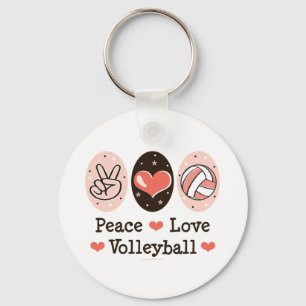Peace Love Volleyball Sleutelhanger
