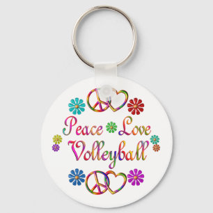 PEACE LOVE VOLLEYBALL SLEUTELHANGER
