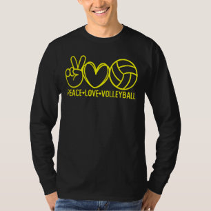 Peace Love Volleyball Sports Mam Game Day Team Coa T-shirt