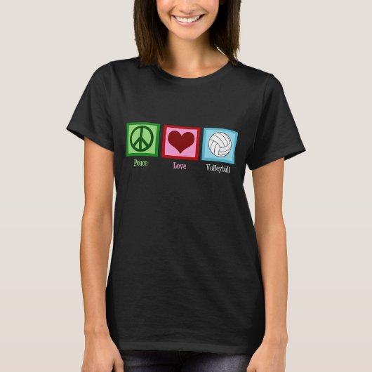 Peace Love Volleyball T-shirt (Voorkant)