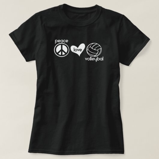Peace Love Volleyball T-Shirt (Design voorkant)