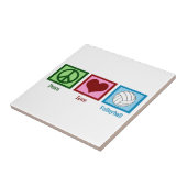 Peace Love Volleyball Tegeltje (Zijkant)