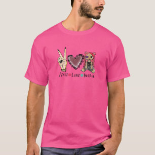 Peace Love Voodoo Cute and Creepy Doll Witchcraft T-shirt