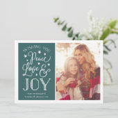 Peace, Love & Vreugde | Kerstkaart (Staand voorkant)