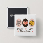 Peace Love Water Polo Button (Voorkant /achterkant)