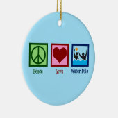 Peace Love Water Polo Keramisch Ornament (Rechts)