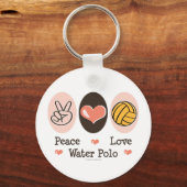 Peace Love Water Polo Sleutelhanger (Voorkant)