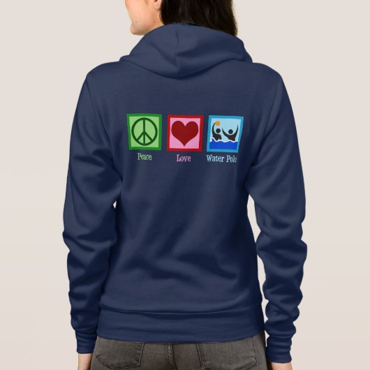 Peace Love Water Polo Sweat - shirt à capuche femm (Dos)