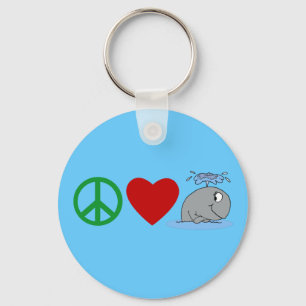 Peace Love Whales T shirten, Travel Mugs, Gifts Sleutelhanger