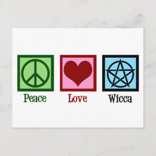 Peace Love Wicca Briefkaart
