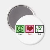 Peace Love Wiskunde Magneet (Voorkant / Achterkant)