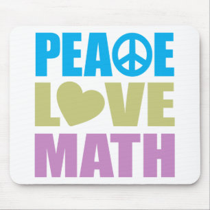 Peace Love Wiskunde Muismat