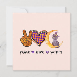 Peace Love Witch - Halloween Ontwerp