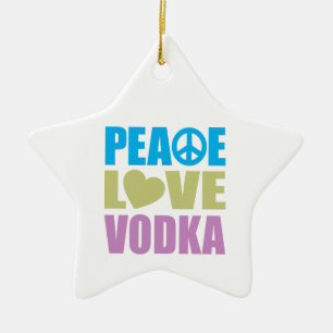 Peace Love Wodka Keramisch Ornament