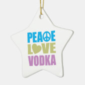 Peace Love Wodka Keramisch Ornament (Links)