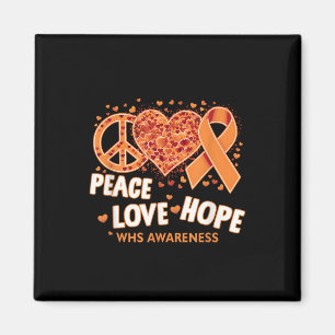Peace Love Wolf Hirschhorn Syndrome Awareness Day Magneet