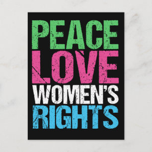 Peace Love Women's Rights Briefkaart