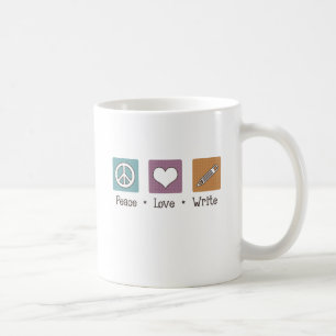 Peace Love Write Koffiemok