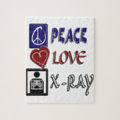 PEACE LOVE X-RAY RADIOLOGIE LEGPUZZEL (Verticaal)
