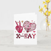 Peace Love X Ray Valentine  Kaart (Gele Bloem)