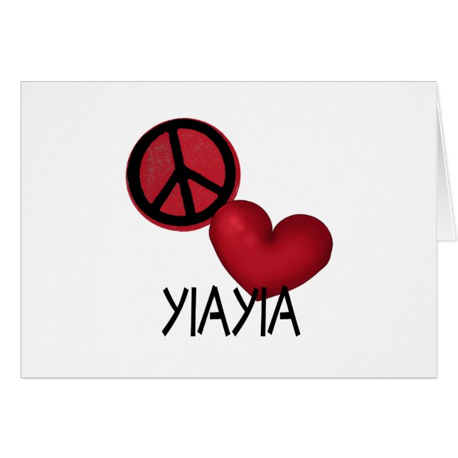 Peace Love YiaYia (Voorkant Horizontaal)