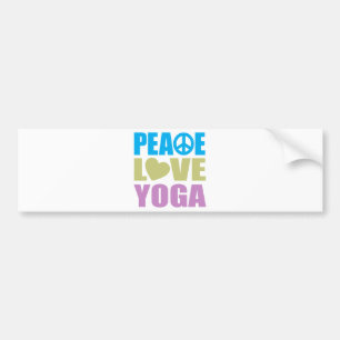 Peace Love Yoga Bumpersticker