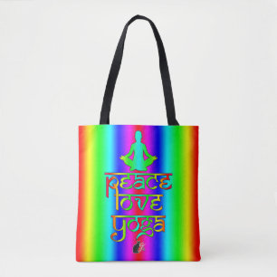 Peace Love Yoga Canvas tas