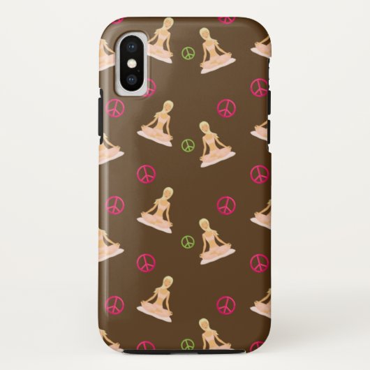 Peace Love & Yoga Cell Phone Case (Achterkant)
